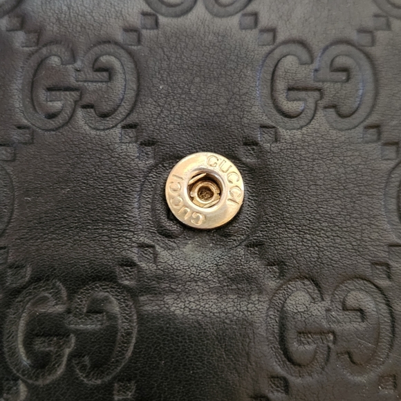 Gucci Black Leather Continental Wallet on Chain - Picture 4 of 8